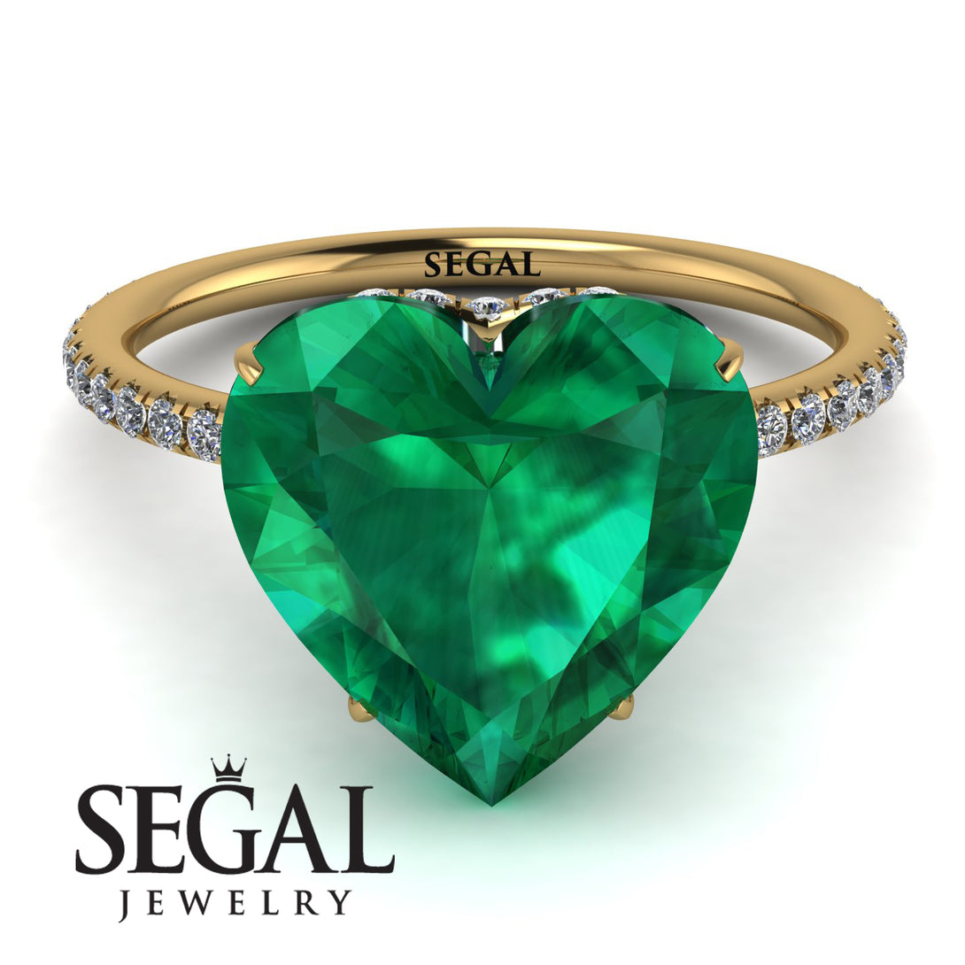 Heart Shape Emerald Ring - Noelle No. 4